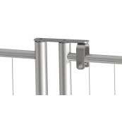 Construction fence hinge | only for construction fences with cross tubes left open